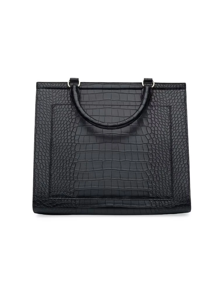 Modern Picnic The Large Luncher Crocodile-Embossed Vegan Leather Bag 5