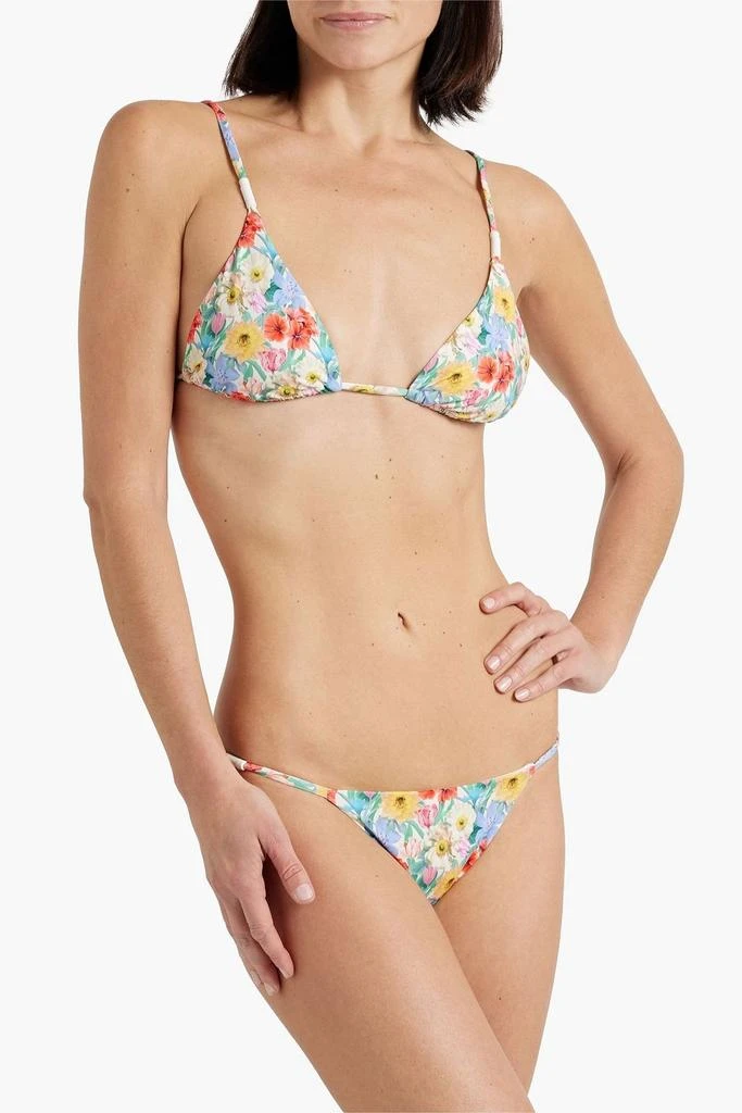 Onia Alexa floral-print triangle bikini top 2
