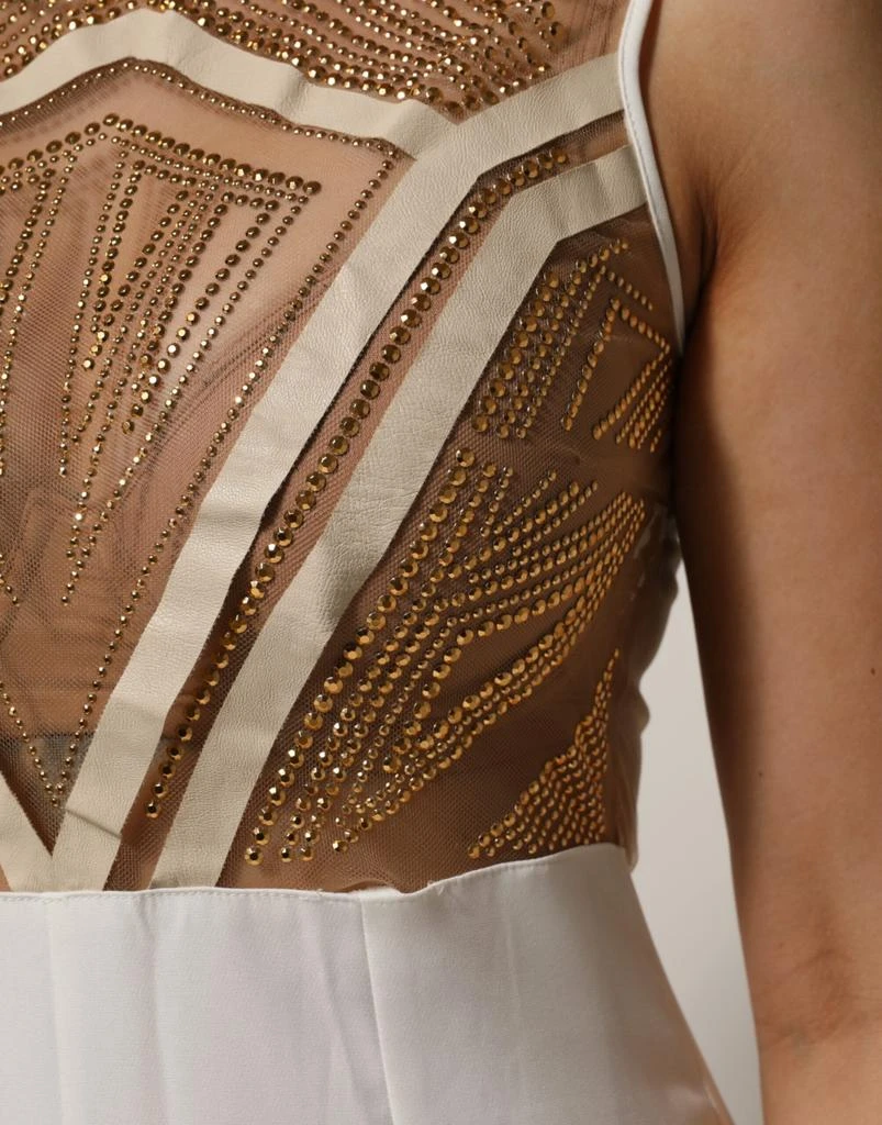 MANGANO Mesh Crystal Embellished Sleeveless Women
s Jumpsuit 5