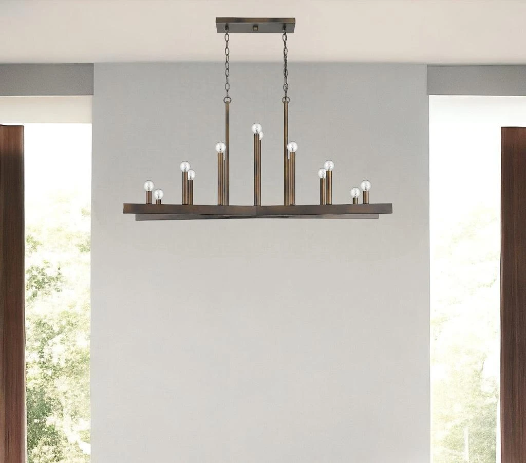 Hivvago Fallon 14-Light Oil-Rubbed Bronze Island Pendant