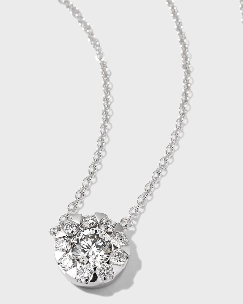 Memoire 18k White Gold Diamond Bouquet Fashion Necklace, 18"L, 0.66tcw 3