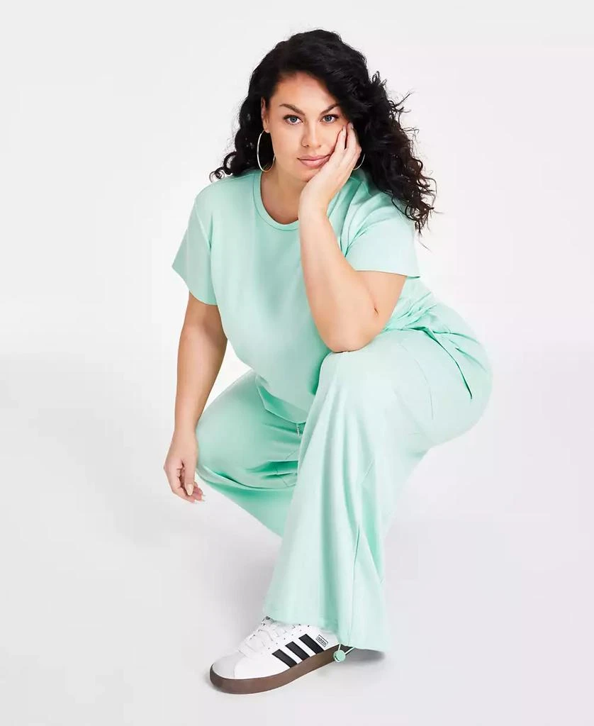 Nina Parker Trendy Plus Size Short-Sleeve Crewneck Tee 2