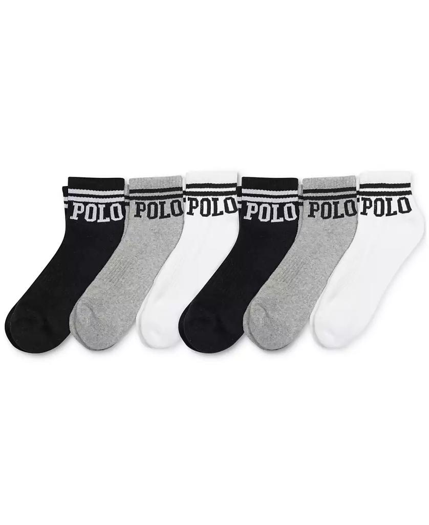 Ralph Lauren Men's 6-Pk. Double Bar Stripe Quarter Socks
