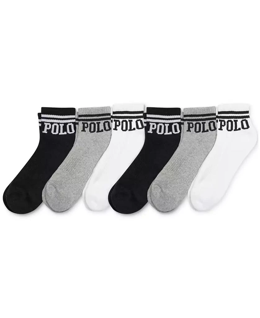 Ralph Lauren Men's 6-Pk. Double Bar Stripe Quarter Socks 2