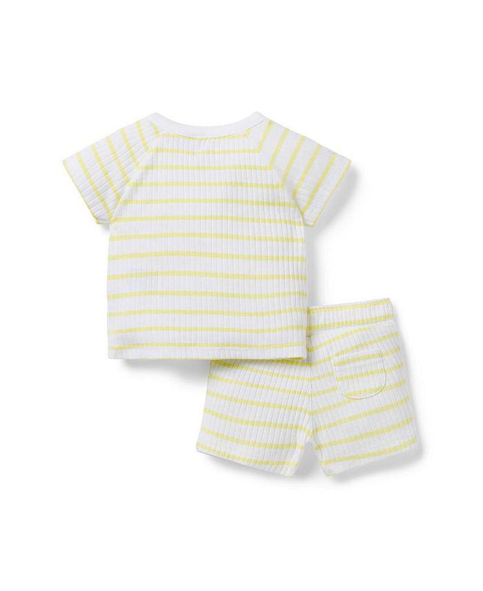 Janie and Jack Boys' Striped Ribbed Matching Set - Baby