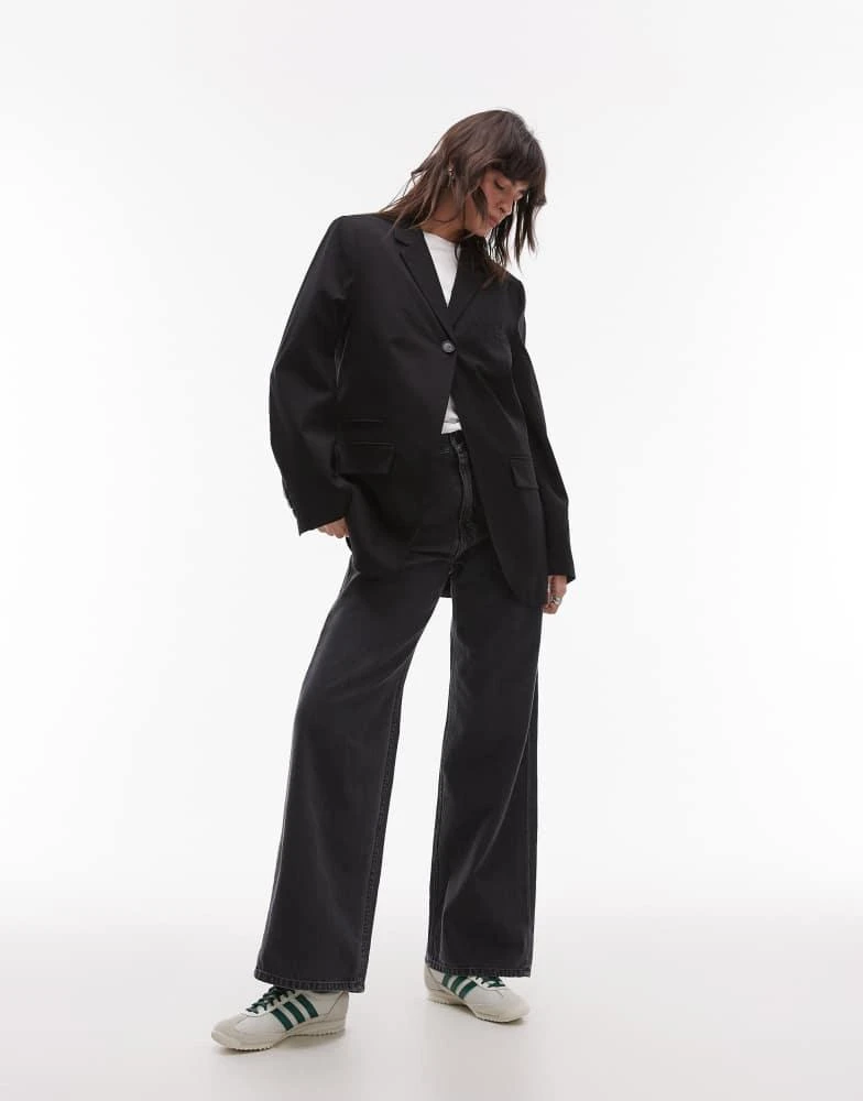 Topshop Topshop single button tailored blazer in black - BLACK 1