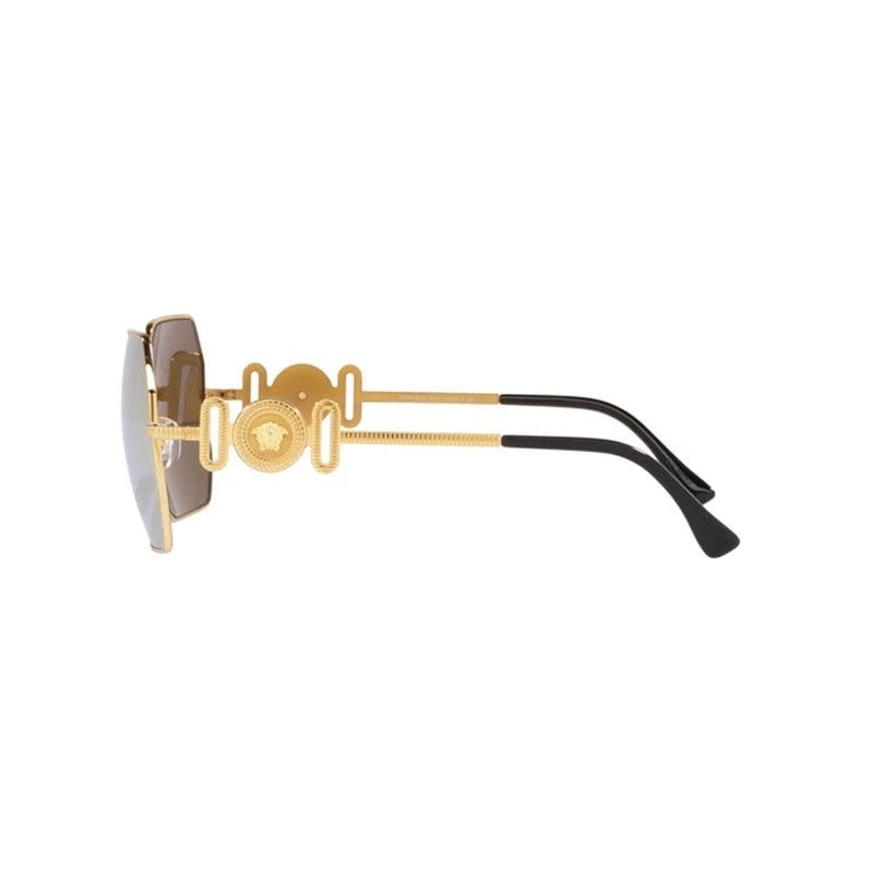 Versace Sunglasses Geometric Full Rim, Gold Frame and Brown  display picture 3