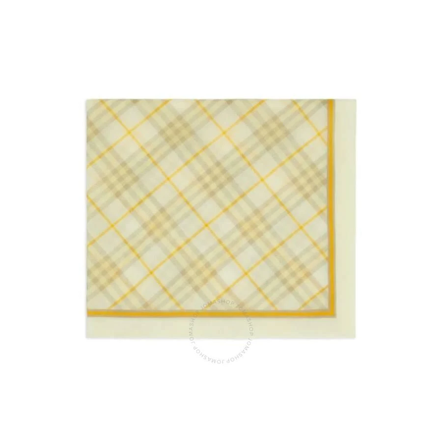 Burberry Check Pattern Cotton Scarf 1