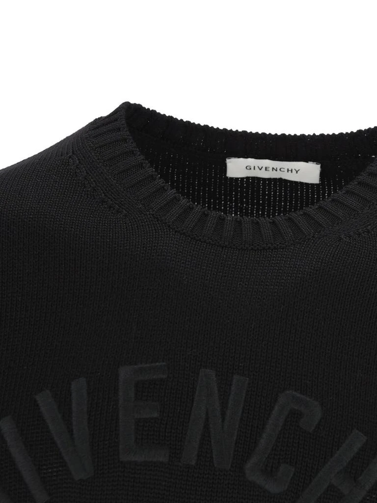 Givenchy Givenchy Logo Embossed Ribbed Hem Sweater 4