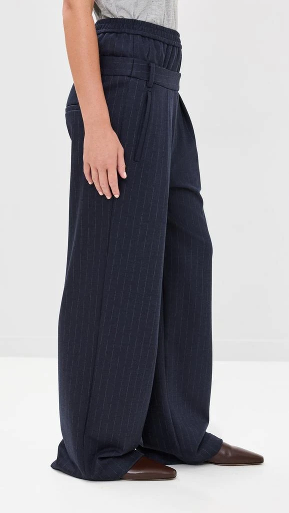 Tibi Newton Stripe Double Waist Boxer Trousers 4