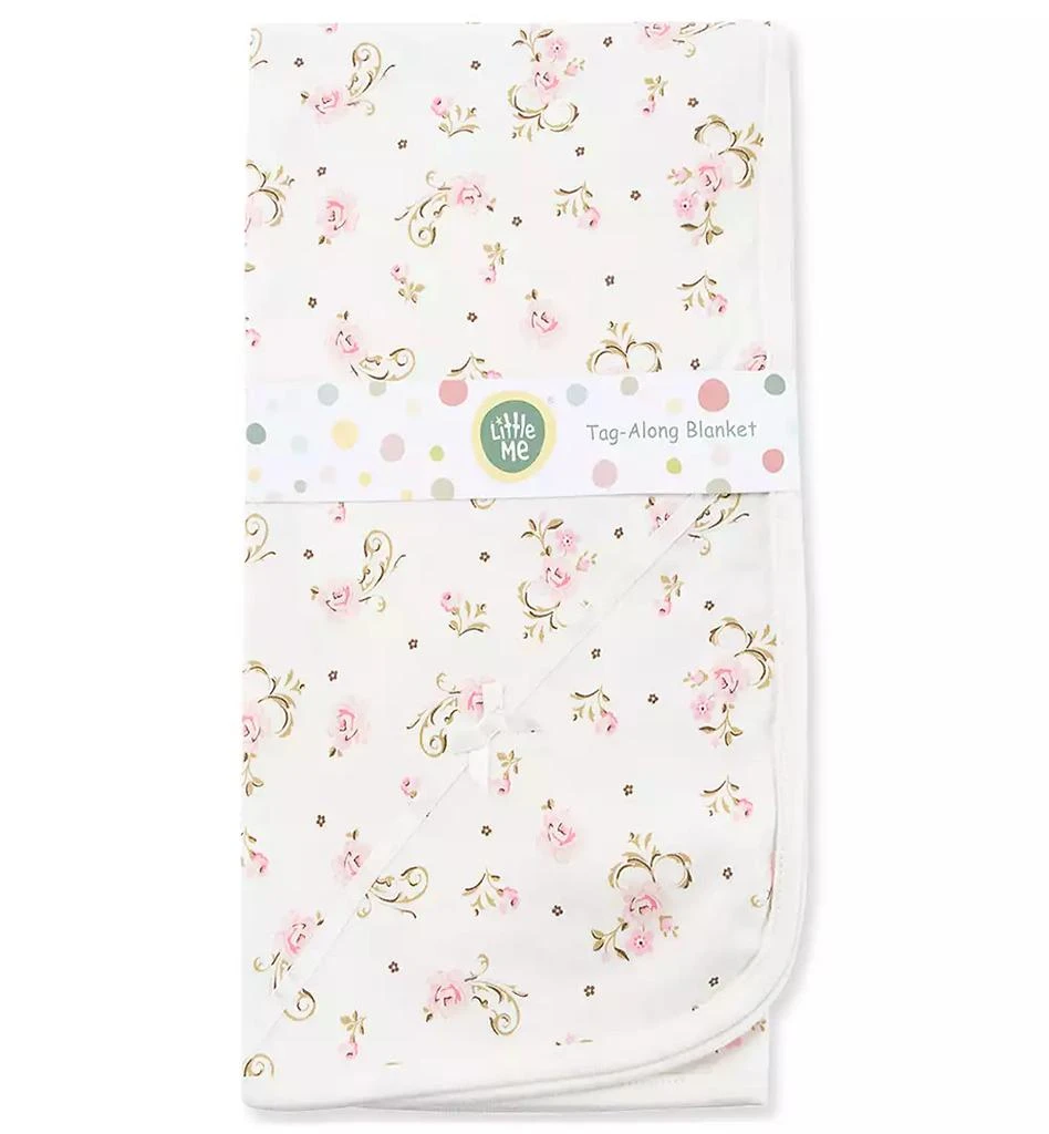 Little Me Baby Girls Sweet Vintage Rose Print Blanket 3