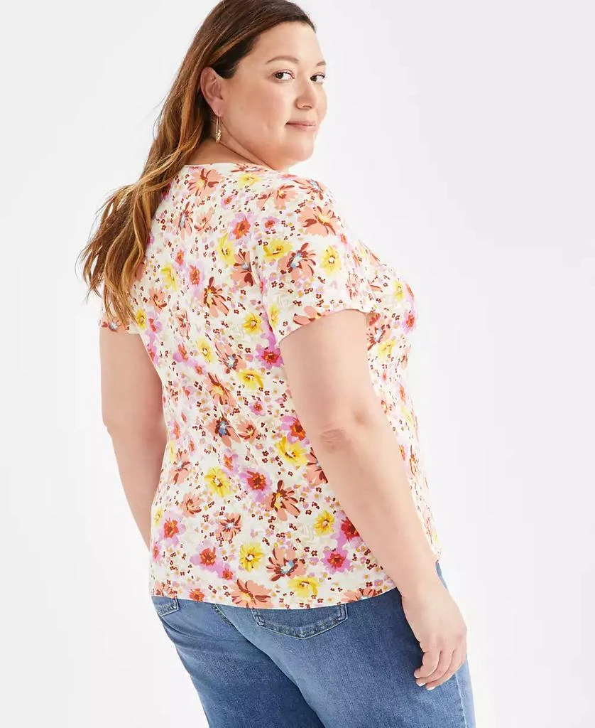 Style & Co Plus Size Printed Scoop-Neck Top, Created for Macy's 4