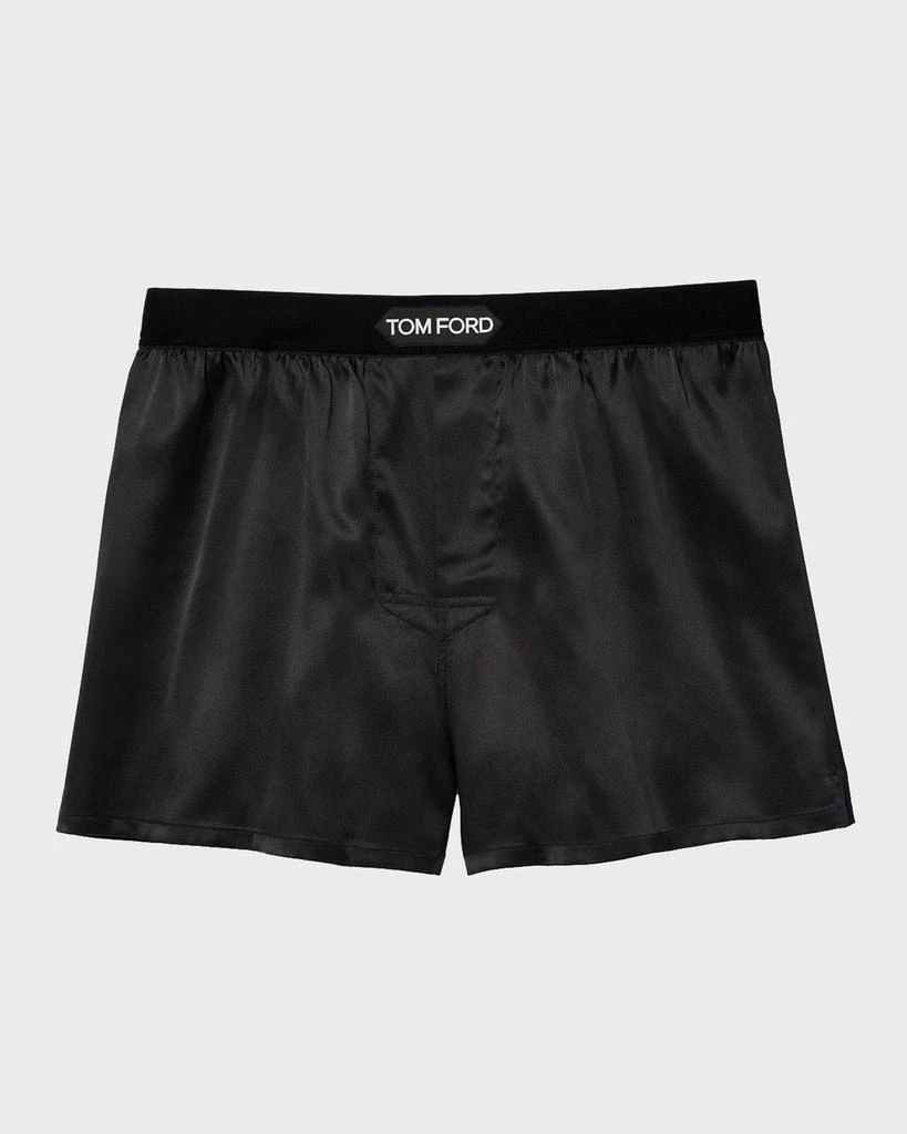 TOM FORD Men's Silk Jacquard Logo Boxers 1