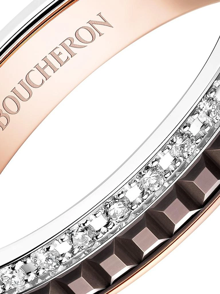 Boucheron Unisex Quatre Classique Tri-Tone 18K Gold, PVD & 0.25 TCW Diamond Wedding Band 5