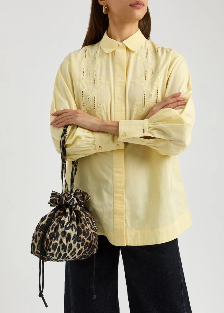 DAMSON MADDER Leopard-print shell top handle bag  5