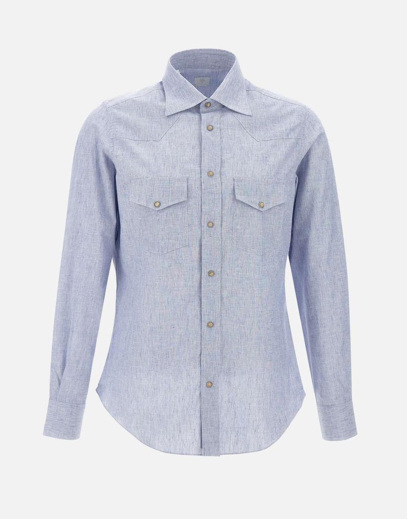 ELEVENTY Cotton and linen shirt