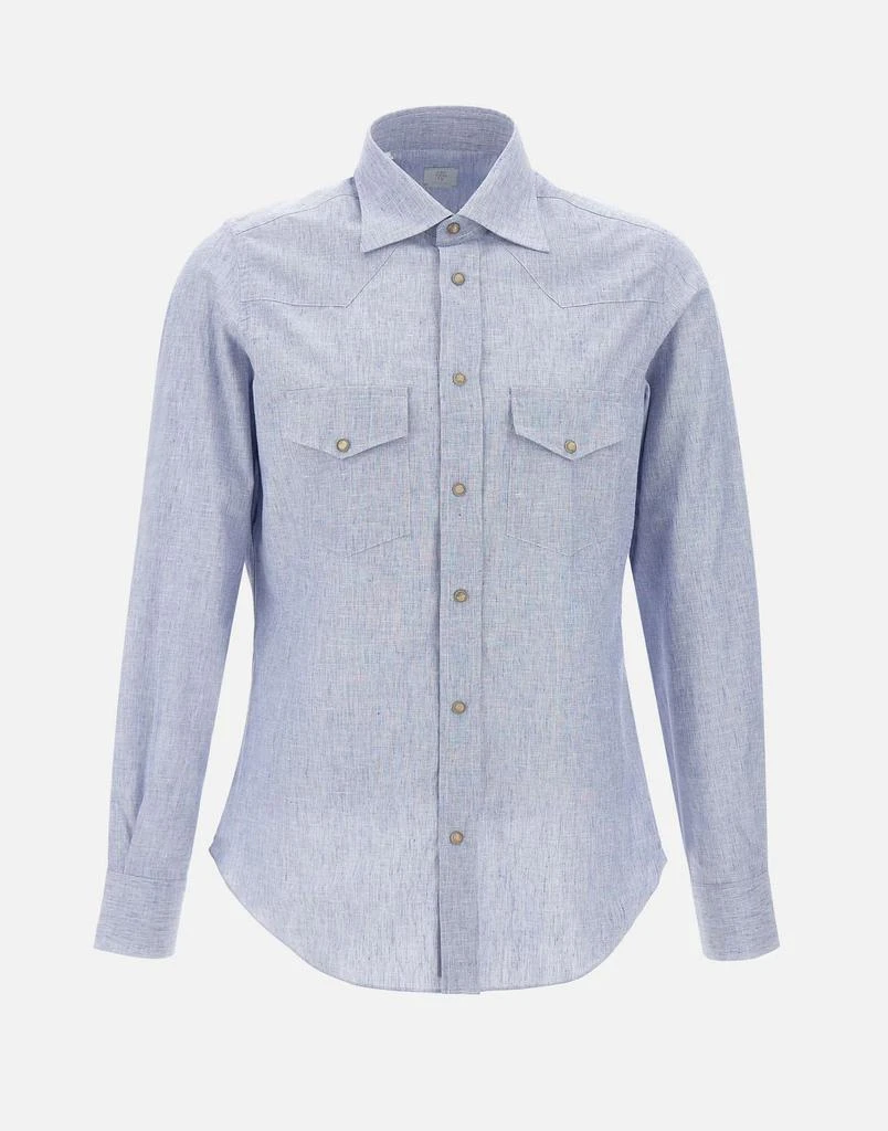 ELEVENTY Cotton and linen shirt 1