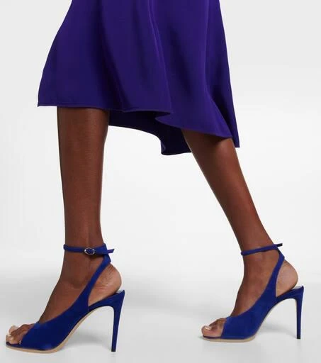 Victoria Beckham Suede slingback sandals 4
