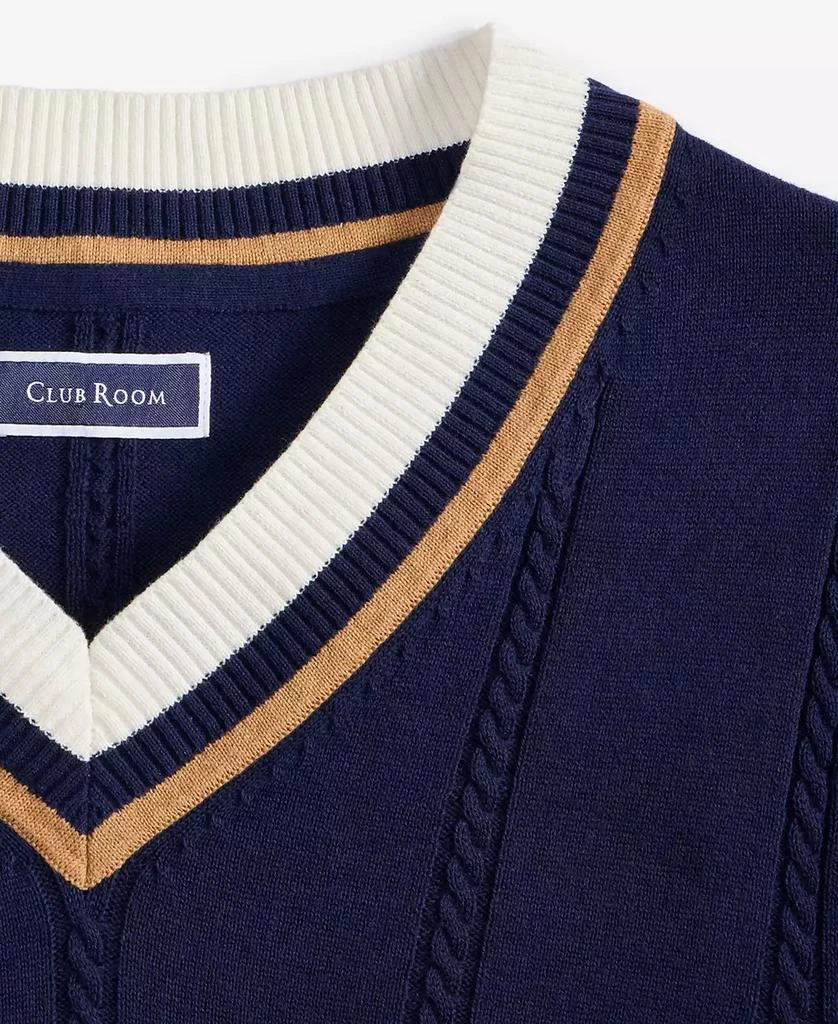 Club Room Men's Regular-Fit Colorblocked Mini Cable-Knit Sweater Vest, Exclusively at Macy's 5