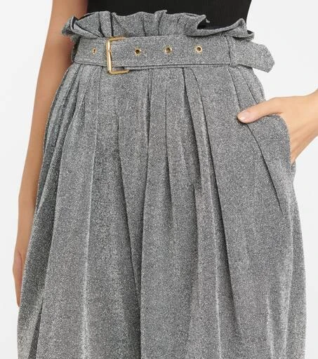 Balmain Lurex®-blend wide-leg pants 5