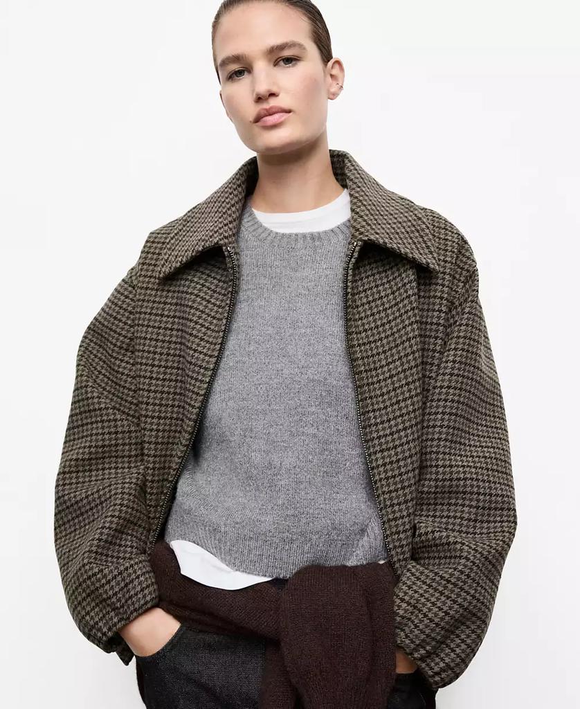 Mango Women
s Houndstooth Wool Jacket