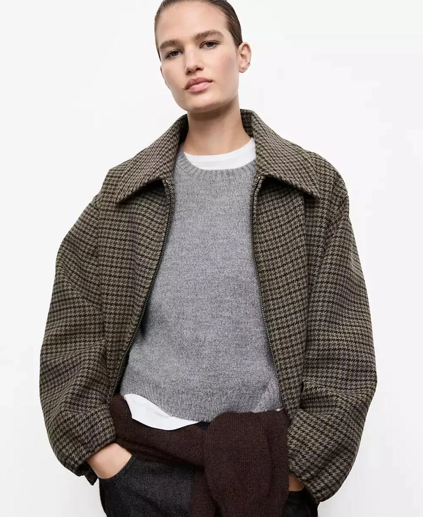 Mango Women
s Houndstooth Wool Jacket 1