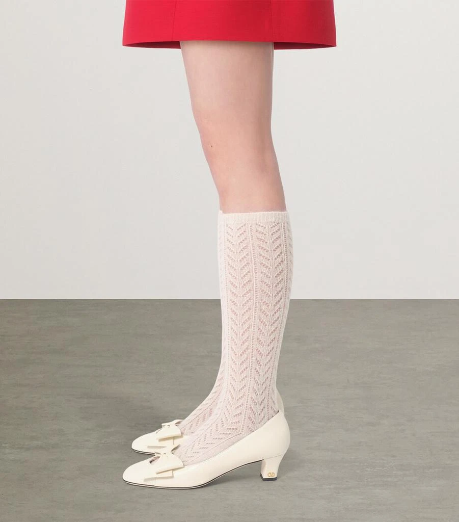 Valentino Virgin Wool-Silk Bow Mini Dress 5