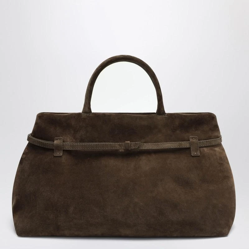 Manu Atelier Le Cambon 40 tobacco suede bag 4