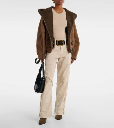 Isabel Marant Shanila patchwork wide-leg jeans 6