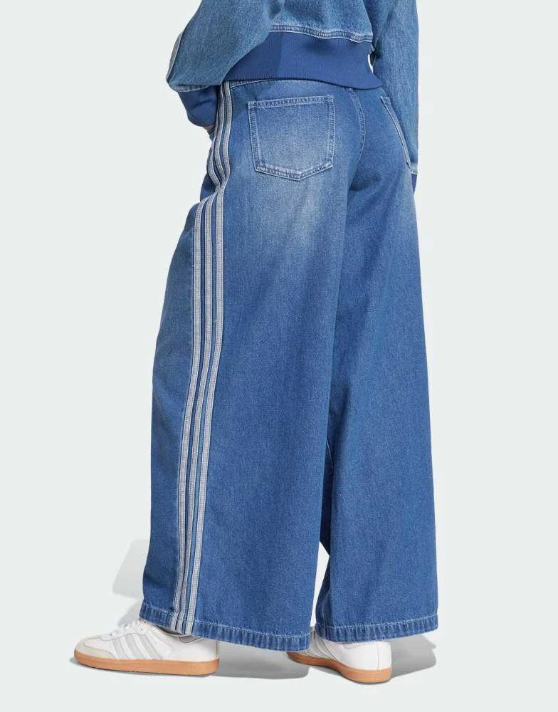 Adidas adidas Originals Adilenium wide fit jeans in blue 3