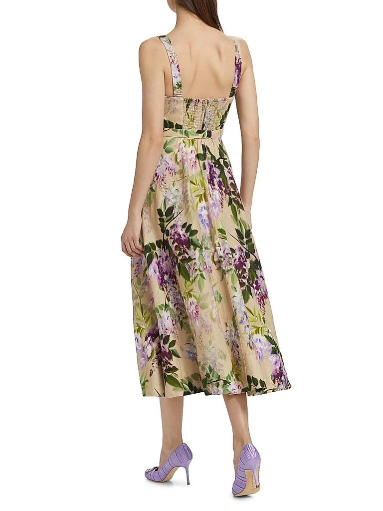 Calypso Floral Linen Midi-Dress  On Sale Now with Up to 60% Off | Discover  Exclusive Deals & Savings at BeyondStyle  Authentic Cara Cara  women's|a-line|midi-length|Women's|linen|women's  apparel|sweetheart|contemporary|dresses|sleeveless|floral with ...