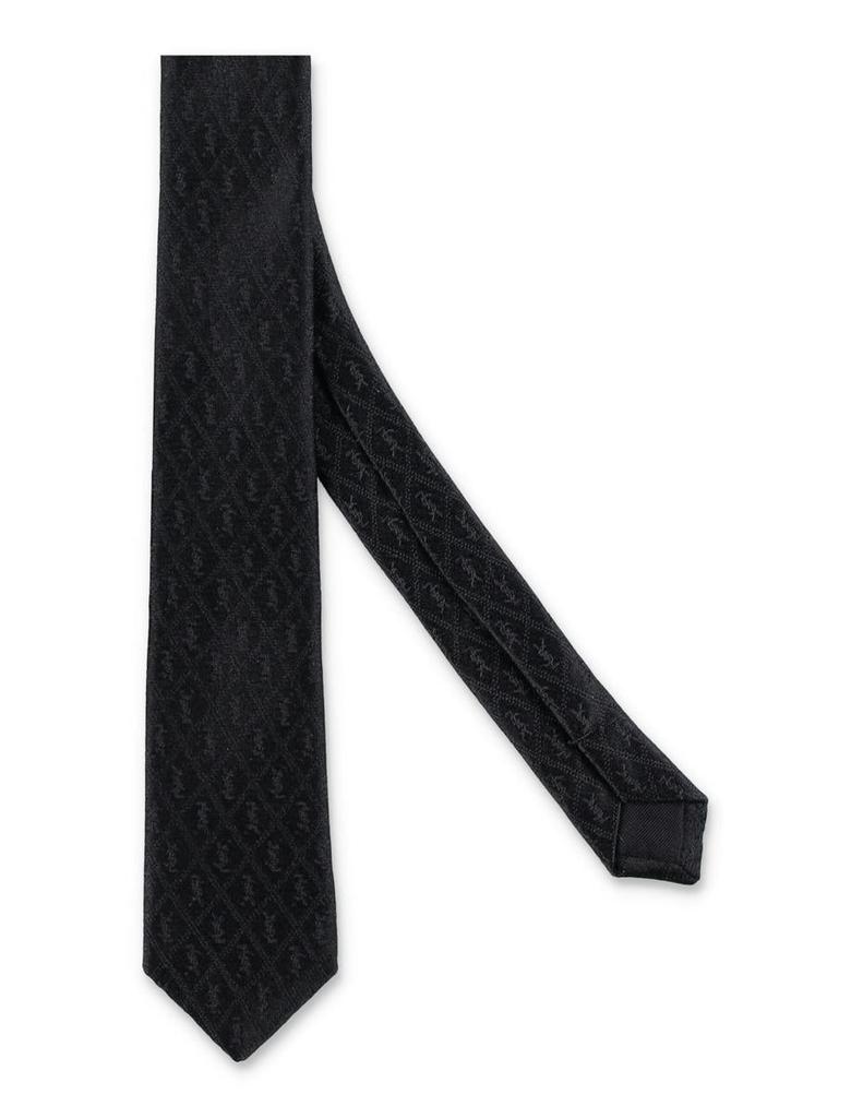 Yves Saint Laurent Saint Laurent Thin Monogram Tie