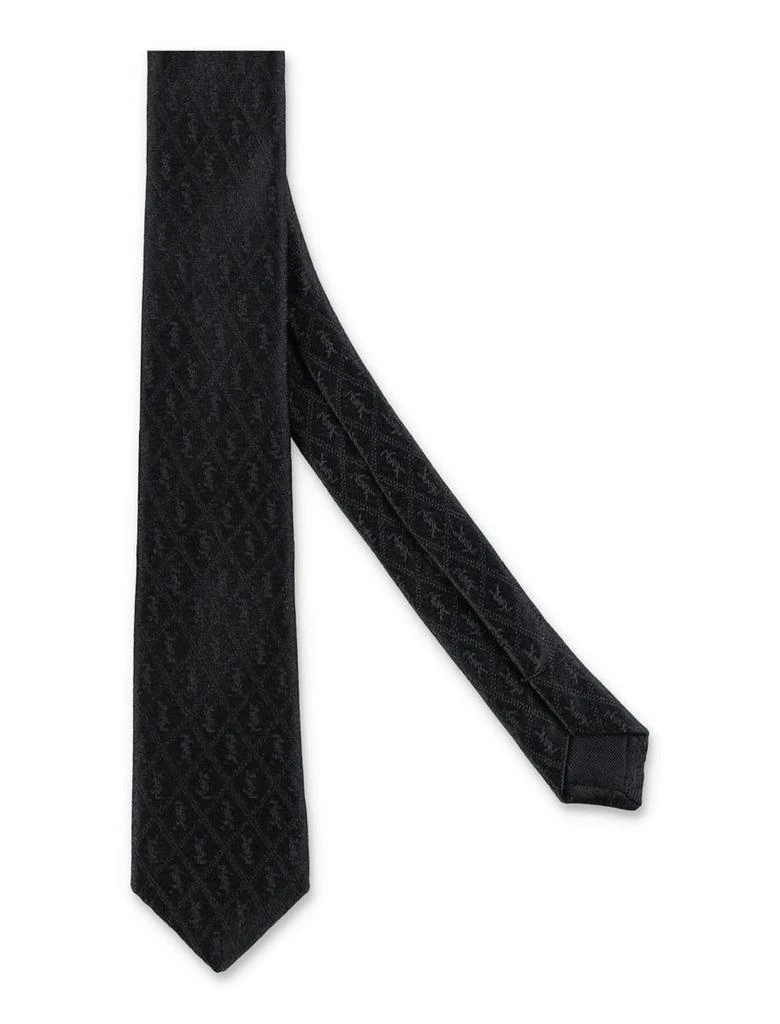Yves Saint Laurent Saint Laurent Thin Monogram Tie 2