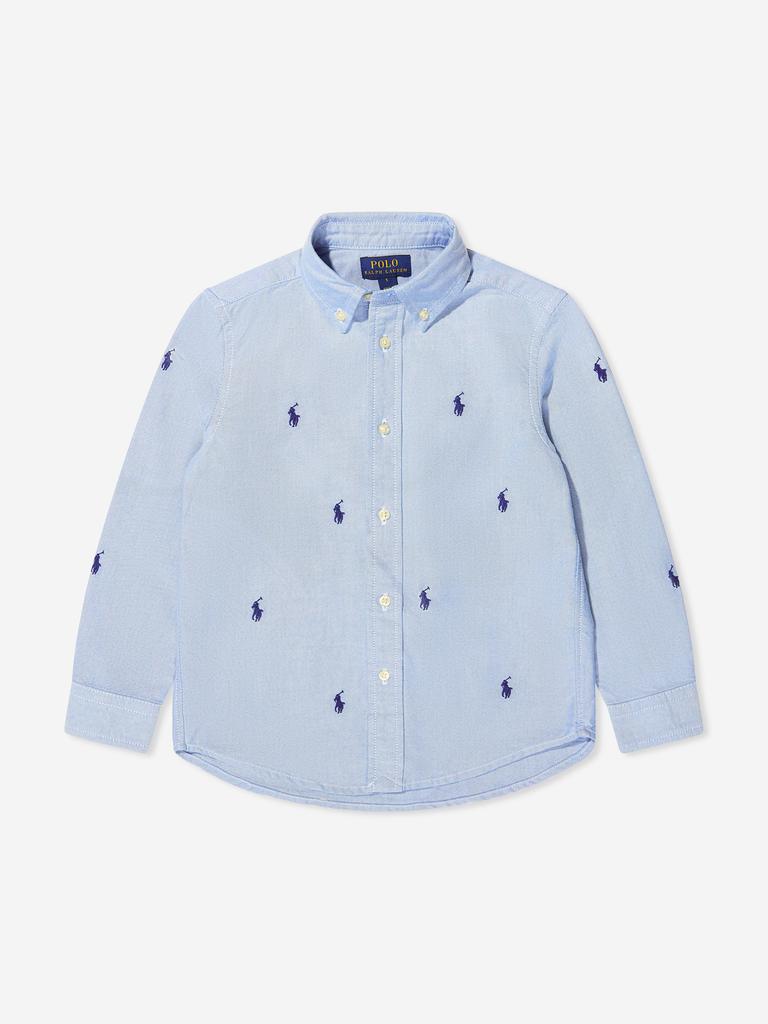 Ralph Lauren Boys Logo Shirt in Blue