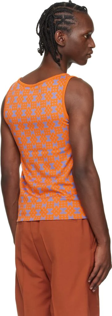 Dries Van Noten Orange 
Purple Jacquard Tank Top 3