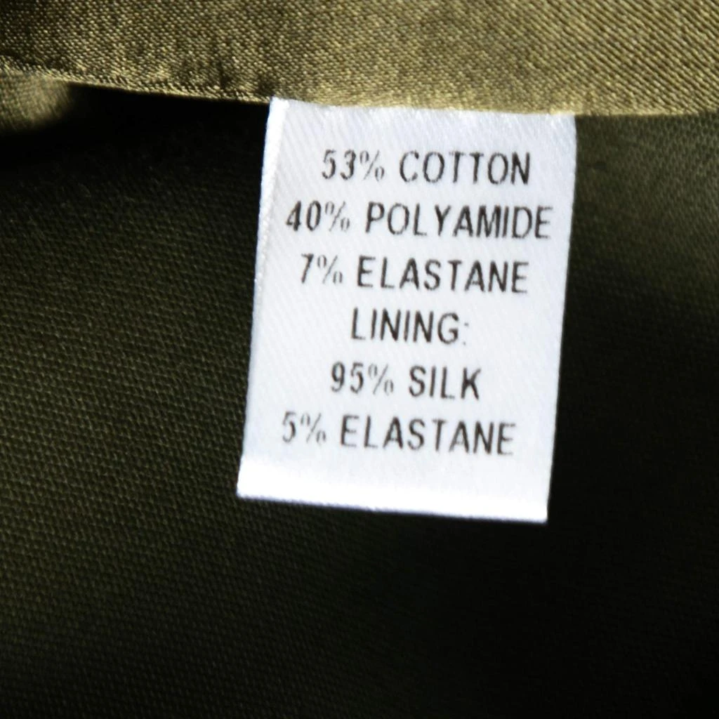 CUSHNIE Cushnie Et Ochs Safari Green Stretch Cotton Keyhole Detail Mini Dress XS 5