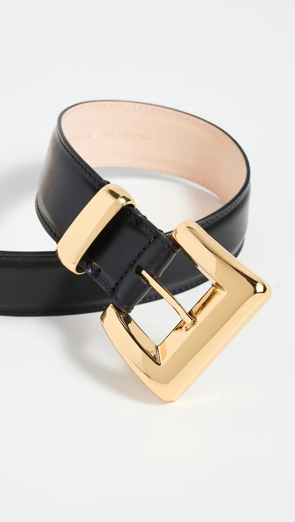 BY FAR Marco Black Leather Belt 4