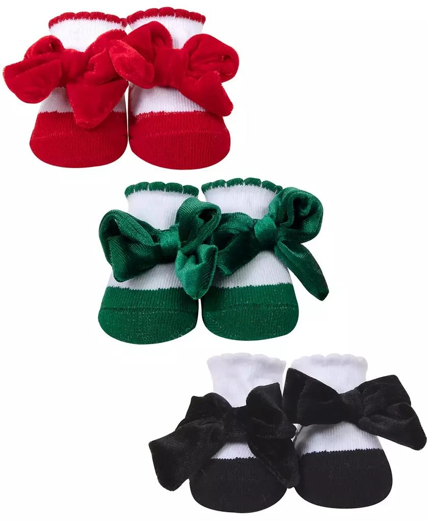 Baby Essentials Baby Boys and Baby Girls Christmas Socks, Pack of 3 1