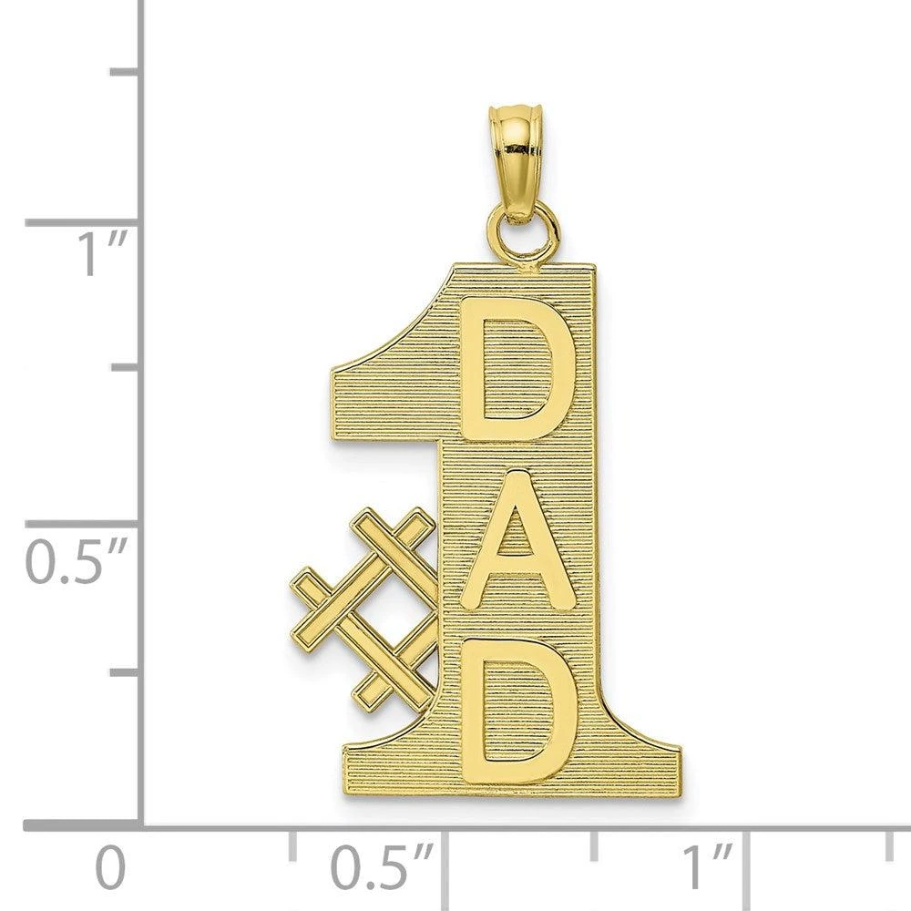 Diamond2Deal 10k Yellow Gold #1 DAD Charm 3