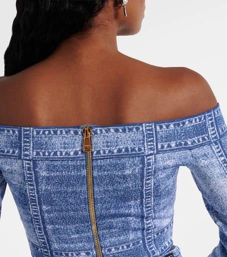 Balmain Trompe l
oeil crop top 6