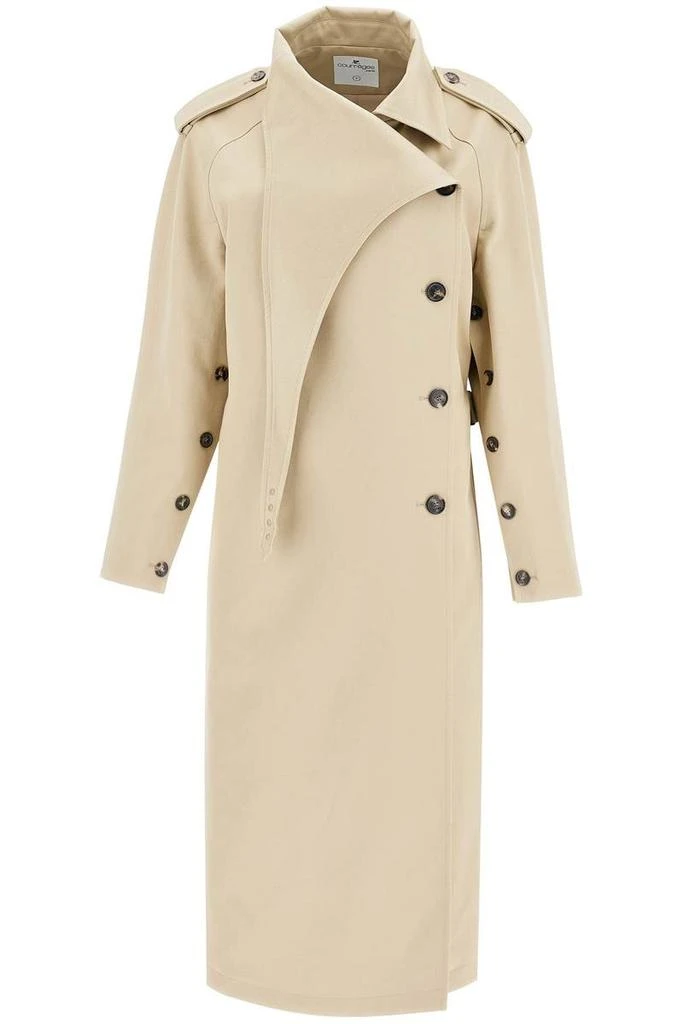 Courrèges long trench coat with asymmetrical closure 1