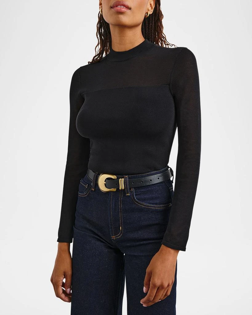 Rails Winona Ribbed Mock-Neck Top 1