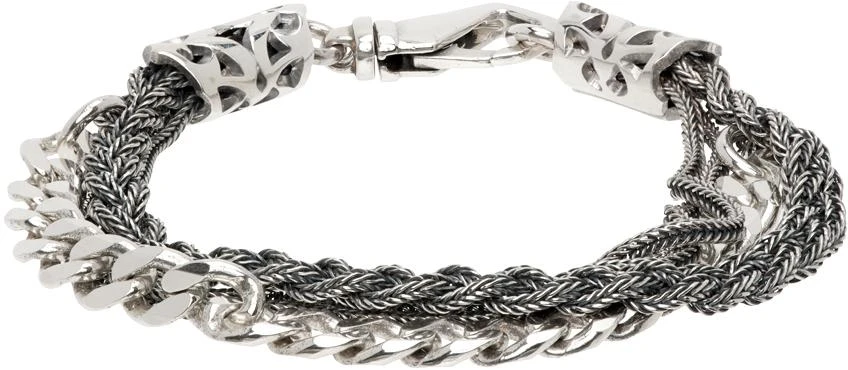 Emanuele Bicocchi Silver Double Braided Bracelet 1