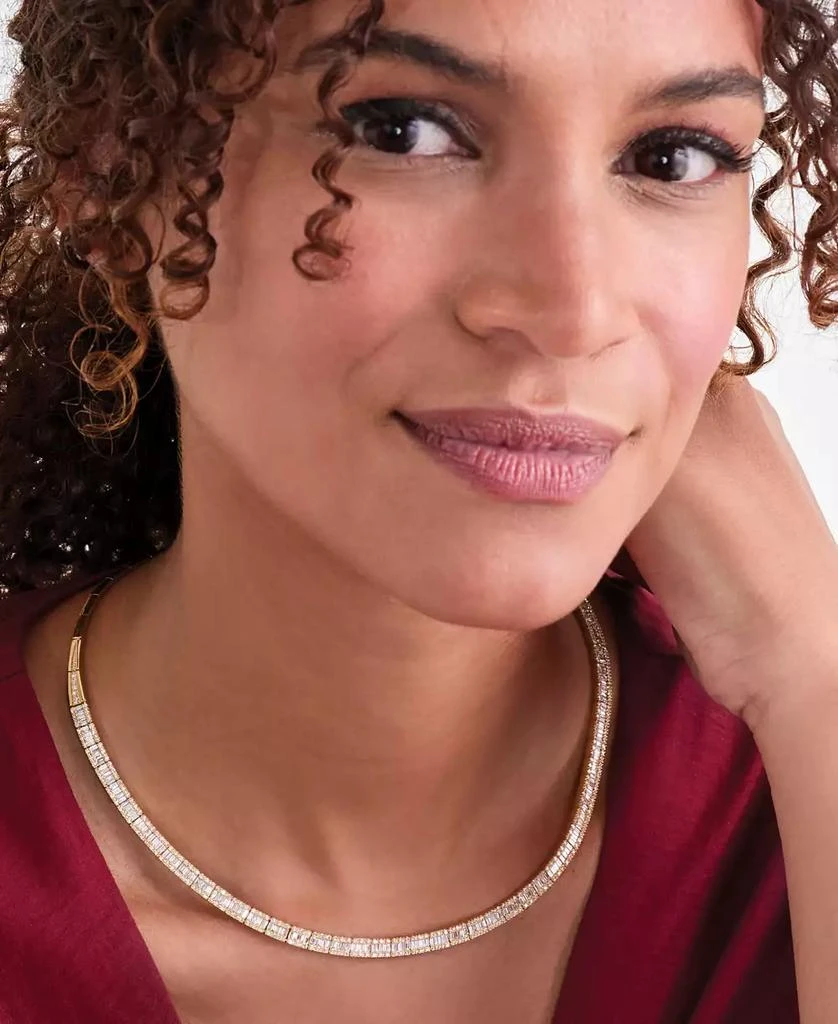 Effy EFFY® Diamond Round 
Baguette 17" Collar Necklace (4 ct. t.w.) in 14k Gold (also available in White Gold) 5