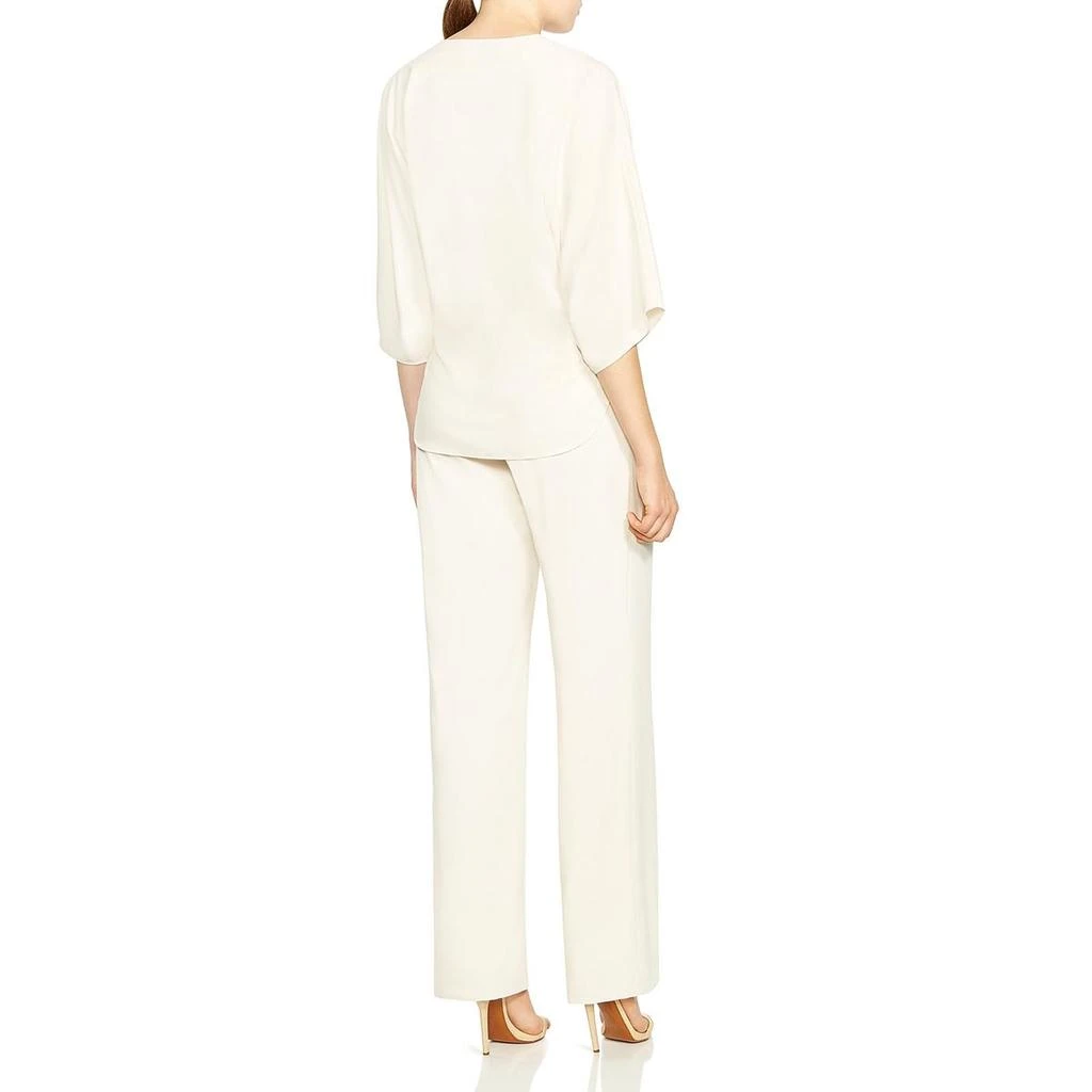 Halston Heritage Womens Wrap Wide Leg Jumpsuit 2