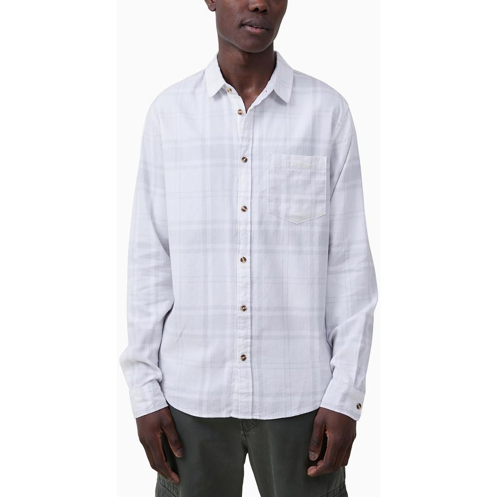 Cotton On Camden Mens Plaid Collared Button-Down Shirt