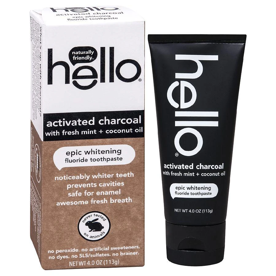 Hello Activated Charcoal Whitening Fluoride Toothpaste 2