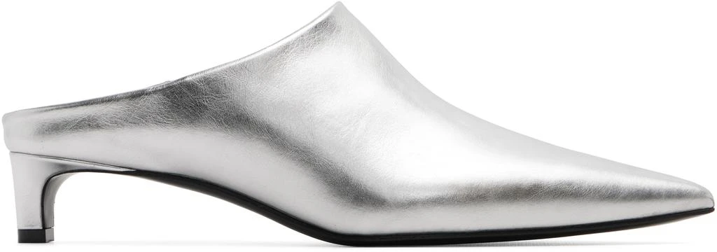 Jil Sander Silver Mule Heels 1