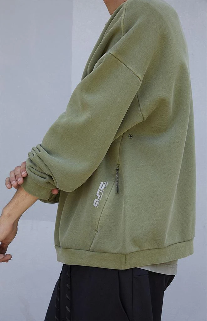 A.R.C. Green Vintage Wash Comfort Crew Neck Sweatshirt 4