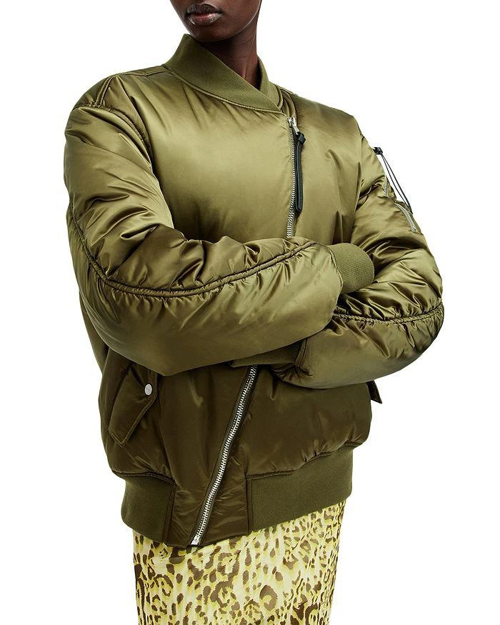 ALL SAINTS Roomer Asymmetrical Zip Bomber Jacket 9